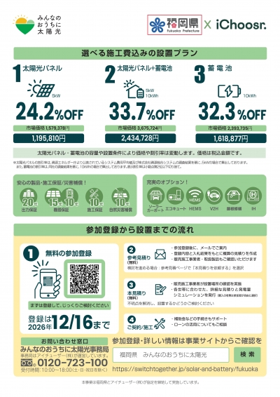 太陽光共同購入チラシ（家庭向け）裏