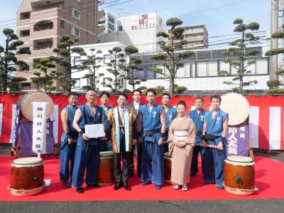 福岡防人太鼓の皆さん、李領事と​