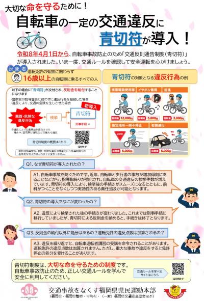 自転車の交通反則通告制度（青切符）