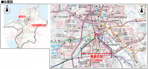 新飯塚潤野線の位置図