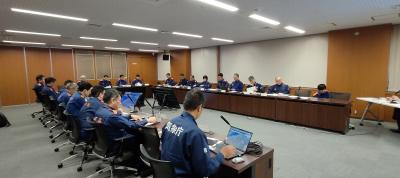 災害対策本部会議の様子