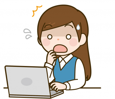 パソコン操作の女性