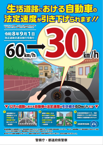 法定速度の引下げ　広報啓発ポスター