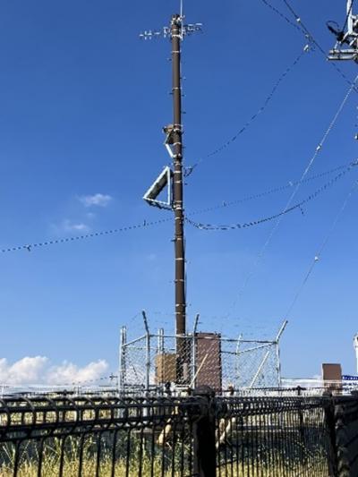 実証対象となる水位観測局(カルコパイライト太陽電池の設置前)