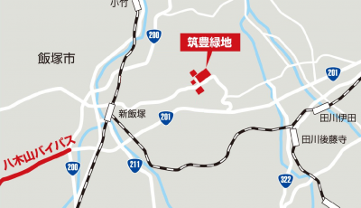 筑豊緑地の地図です