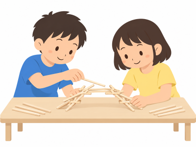 ダビンチの橋づくりのイメージです