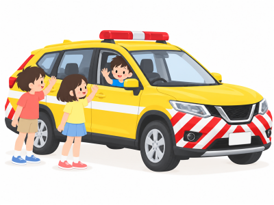 道路パトロール車を体験するイメージです