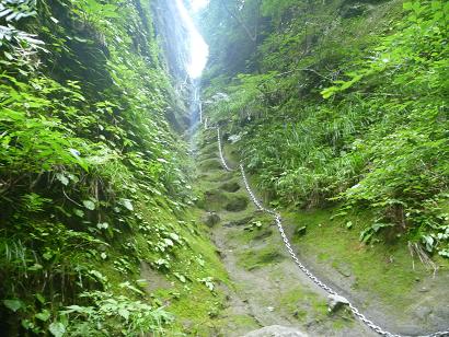 英彦山望雲台の鎖場