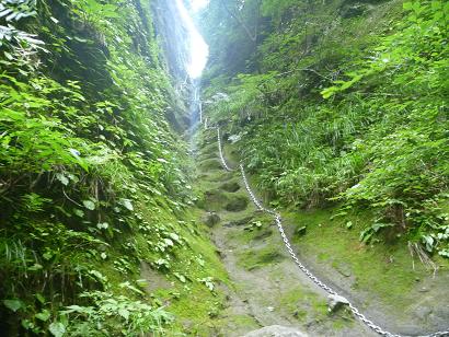 英彦山望雲台の鎖場