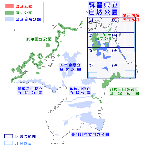 筑豊県立自然公園区域図