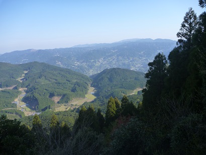 浮岳より佐賀県方面の眺め　遠方に天山を望む