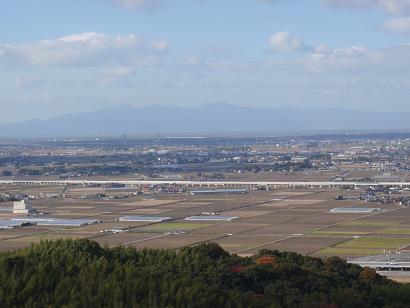 清水山より筑後平野、有明海を望む　遠方は佐賀県多良岳