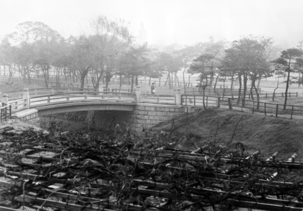 東公園にあった武徳殿前の池