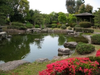施設内にある日本庭園の様子