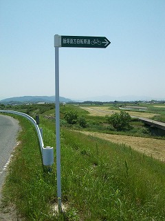 大型の誘導サインの写真です。