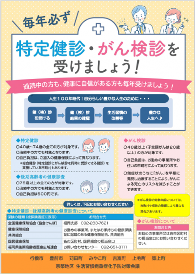 特定健診・がん検診を受けましょう!