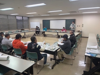 水稲高温障害対策の説明の様子