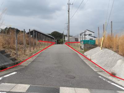 物件（788番2、788番3）東側から