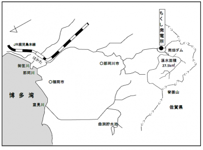 ちくし発電所位置図