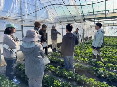 匠ほ場での厳寒期の管理指導