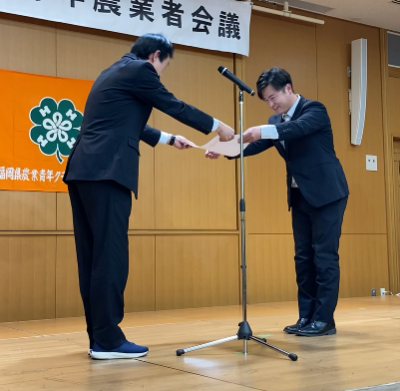 県知事賞を受賞した柿木氏
