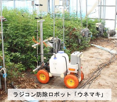 ラジコン防除ロボット「ウネマキ」