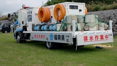 那珂県土整備事務所の排水ポンプ車